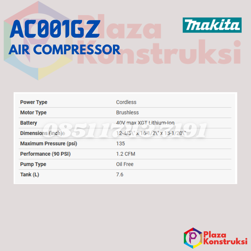 Air Compressor MAKITA AC001GZ - Image 2