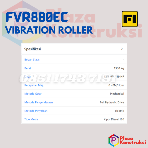 ROLLER FIRMAN FVR880EC
