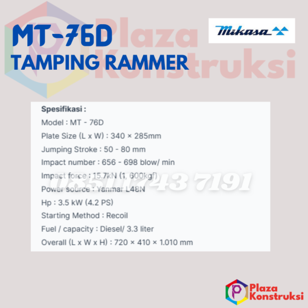TAMPING RAMMER MIKASA MT-76D