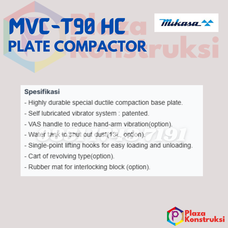 PLATE COMPACTOR MIKASA MVC-T90 HC - Image 2
