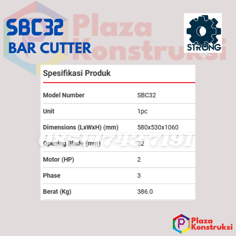BAR CUTTER STRONG SBC 32 - Image 2