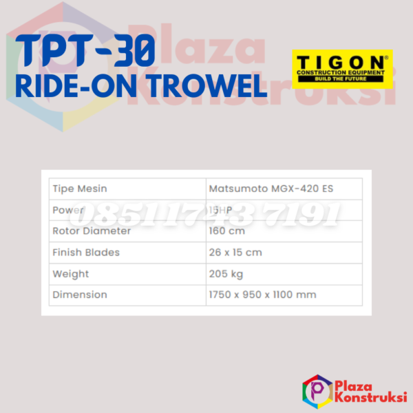 Ride-On Trowel	TIGON	TPT-30