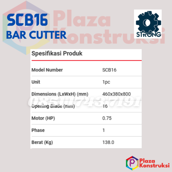 BAR CUTTER STRONG SCB16